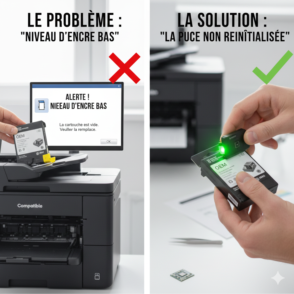 Pourquoi "Niveau d'Encre Bas" avec une Cartouche Neuve ? Solutions et Explications
