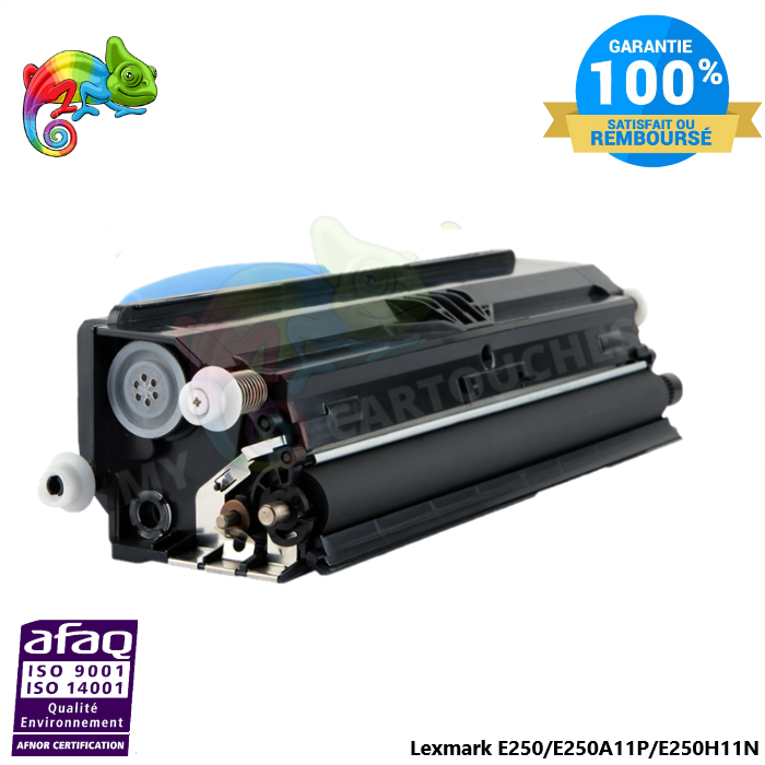 Cartouche de Toner Toner laser compatible avec Lexmark E250, référence E250A11P/E250H11N - Noir - Compatible & Économique
