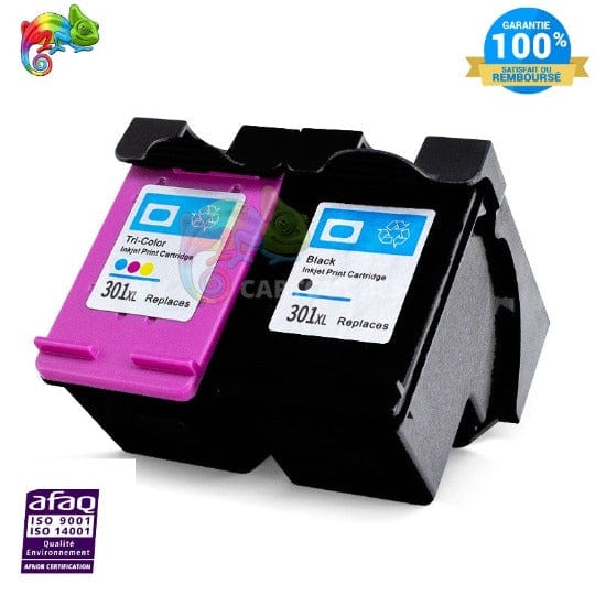 300 XL - 2 Cartouches D'encre Compatibles Avec HP 300 XL 300XL (CC641EE + CC644EE) 1 Noir + 1