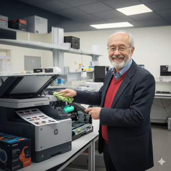 Comment nettoyer le tambour de l'imprimante après avoir mis un toner compatible ?