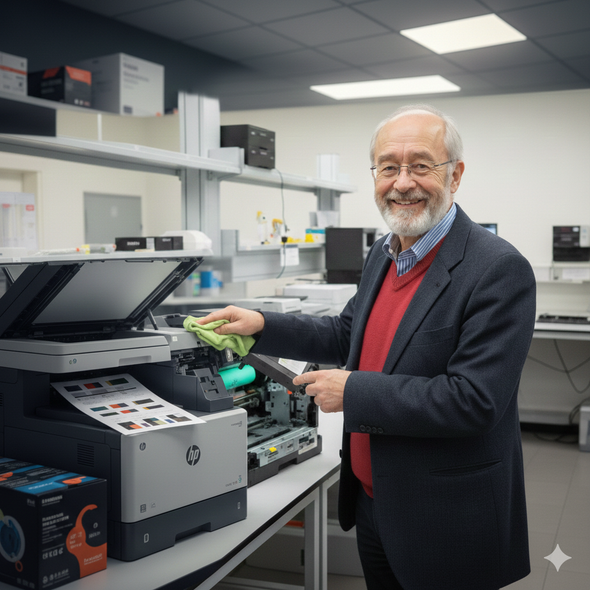 Comment nettoyer le tambour de l'imprimante après avoir mis un toner compatible ?