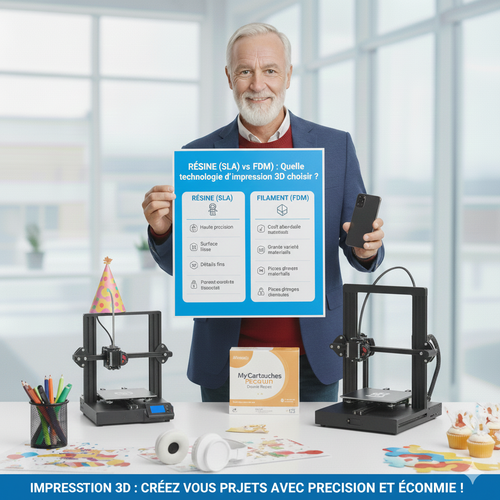 Résine (SLA) vs Filament (FDM) : Quelle technologie d'impression 3D choisir ?