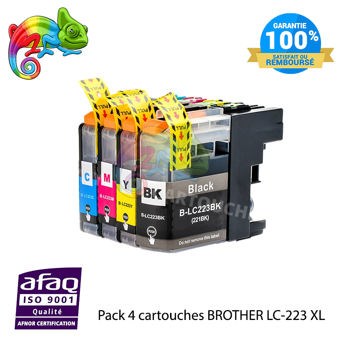 Cartouche D'encre BROTHER LC-223 XL   Brother LC-223 Pack de 4 Cartouches Compatibles