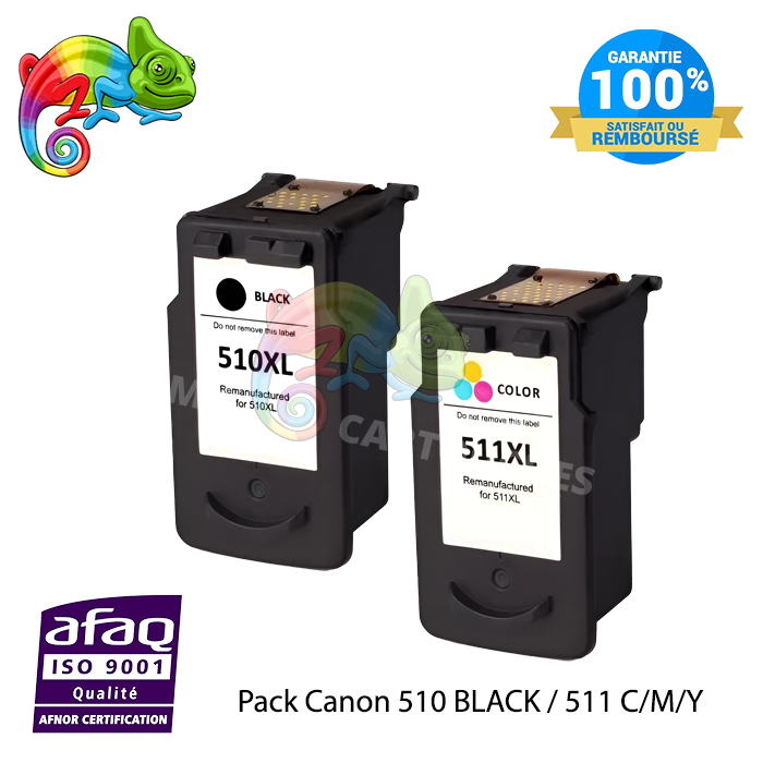Pack De 2 Cartouches Remanufacturées Canon 510 BLACK