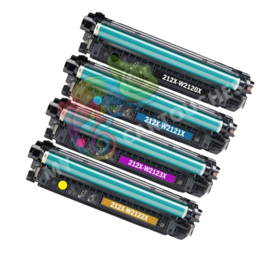 Pack de 4 Toners  Laser Pour  HP 212X  B/C/M/Y Compatible
