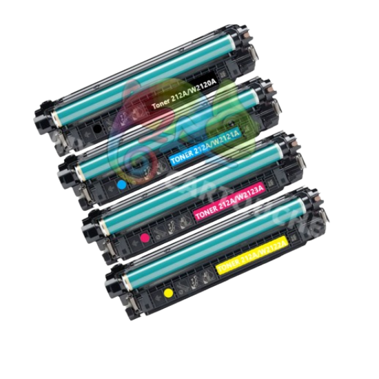 Pack de 4 Toners Laser Pour  HP 212A   B/C/M/Y Compatibles