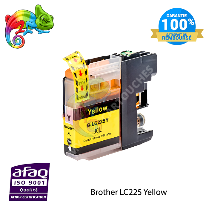 Cartouche d'encre Brother LC225 (LC225XLY) Yellow Compatible