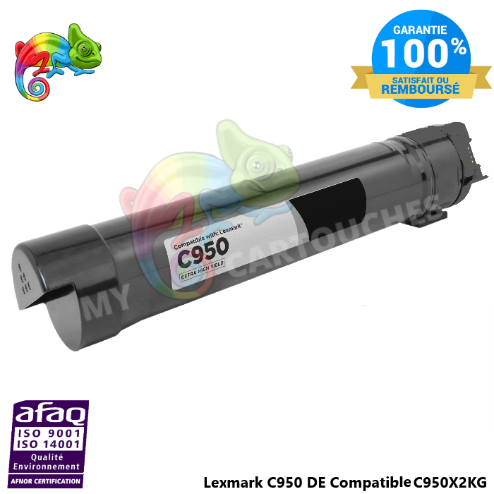 Toner laser compatible avec Lexmark C950 C950X2KG Noir