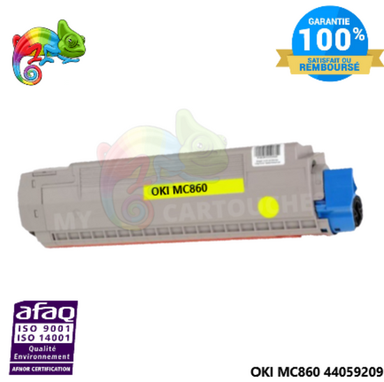 Toner Laser Jaune Compatible Pour OKI MC860 ( 44059209 )