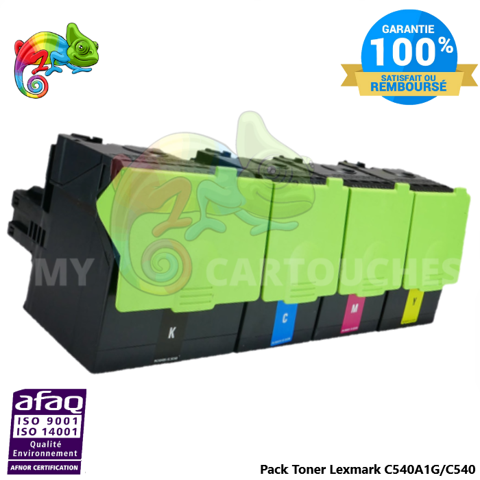 Pack de 4 Toners laser compatibles avec Lexmark C540 ( C540H2G )