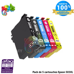 Pack de 5 cartouches d'encre Epson 503 XL - modéle piment- 2 noir et 3 couleurs 