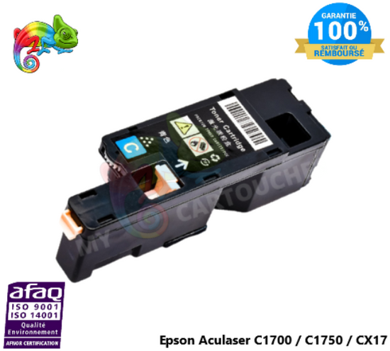 Toner Compatible Pour Epson Aculaser C1700 Cyan
