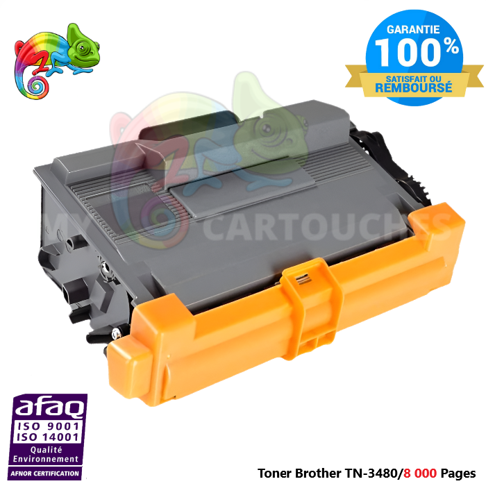 Toner Laser Pour  Brother TN 3480 Compatible 8 000 Pages