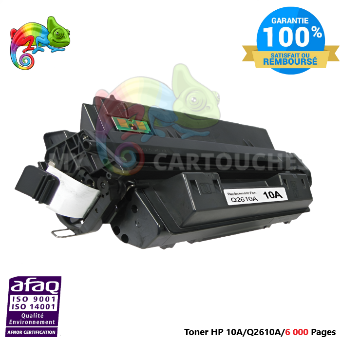 Toner Laser Pour HP 10A Noir Toner Laser HP (Q2610A) Compatible