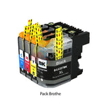 mycartouches ads Jet d'encre B/Y/C/M / 1200 pages Couleur / LC225XL Brother 225 XL - Pack 4 Cartouche d'encre Brother LC225 LC227 Compatible