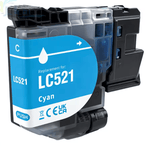 MyCartouches 🇫🇷 Jet d'encre Brother 521 - Pack x 4 jet d'encre équivalent à LC521VAL - Black Cyan Magenta Yellow
