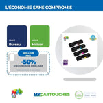 mycartouches ads Pack B/C/M/Y Canon 054H - Pack de 4 Toners Compatibles Canon LC054