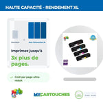 mycartouches ads Pack B/C/M/Y Canon 054H - Pack de 4 Toners Compatibles Canon LC054