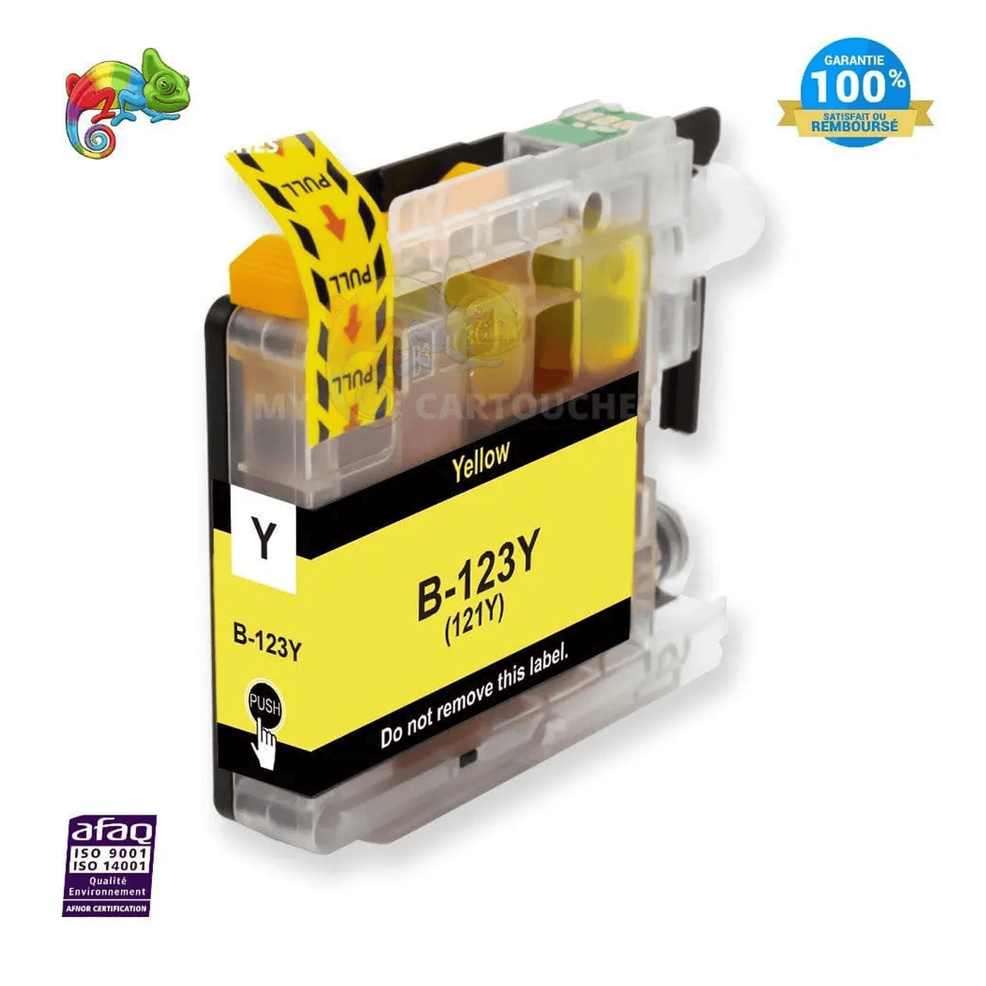 mycartouches Jet d'encre Yellow / 800 PAGES / 10 ML / B123Y Cartouche Brother LC-123 XL Jaune — DCP-J132W, DCP-J152W