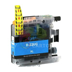 mycartouches Jet d'encre Cyan / 15 ML / 1500 pages / C8B22UC /  LC22UC Cartouche Brother LC-22UC XL Cyan: Brother DCP-J785DW, MFC-J985DW