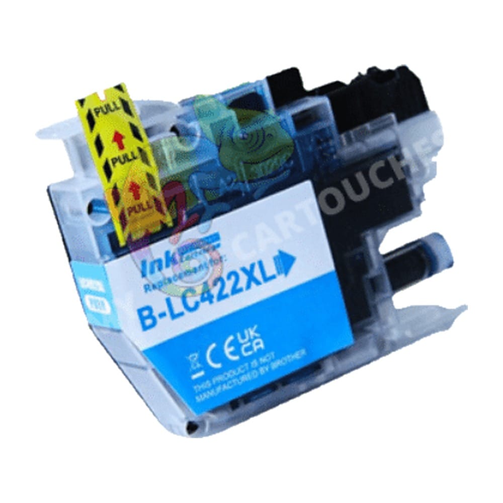 MyCartouches Jet d'encre Cyan / 19 ML / 1500 Pages / LC422XLC Cartouche Brother LC-422 XL Cyan : MFC-J5740DW, MFC-J6940DW