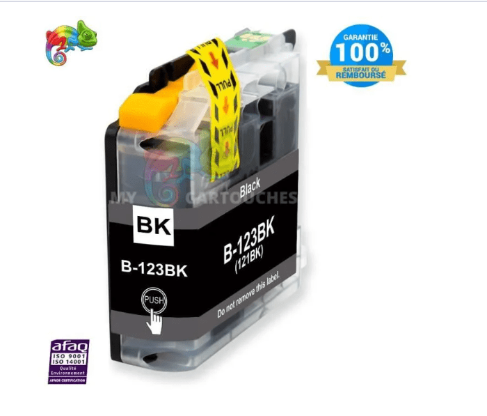 mycartouches Jet d'encre Black / 800 PAGES / 20 ML / B123BK Cartouche d'encre Brother  LC-123 xl  Brother LC-123  Black Brother Compatible