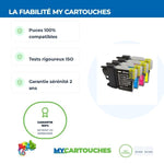 mycartouches Pack B/C/M/Y Cartouche D'encre BROTHER LC-980/1100 Pack de 4 Cartouches Brother Compatibles