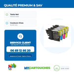 mycartouches Pack B/C/M/Y Cartouche D'encre BROTHER LC-980/1100 Pack de 4 Cartouches Brother Compatibles