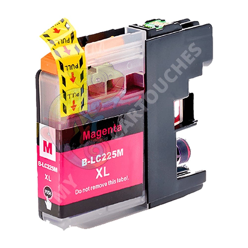 mycartouches Jet d'encre Magenta / 1200 pages / LC225XLM Cartouche d'encre Brother LC225 (LC225XLM) Magenta Compatible