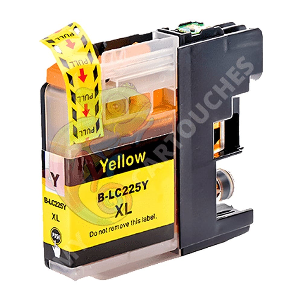 mycartouches Jet d'encre Yellow / 1200 pages / LC225XLY Cartouche d'encre Brother LC225 (LC225XLY) Yellow Compatible