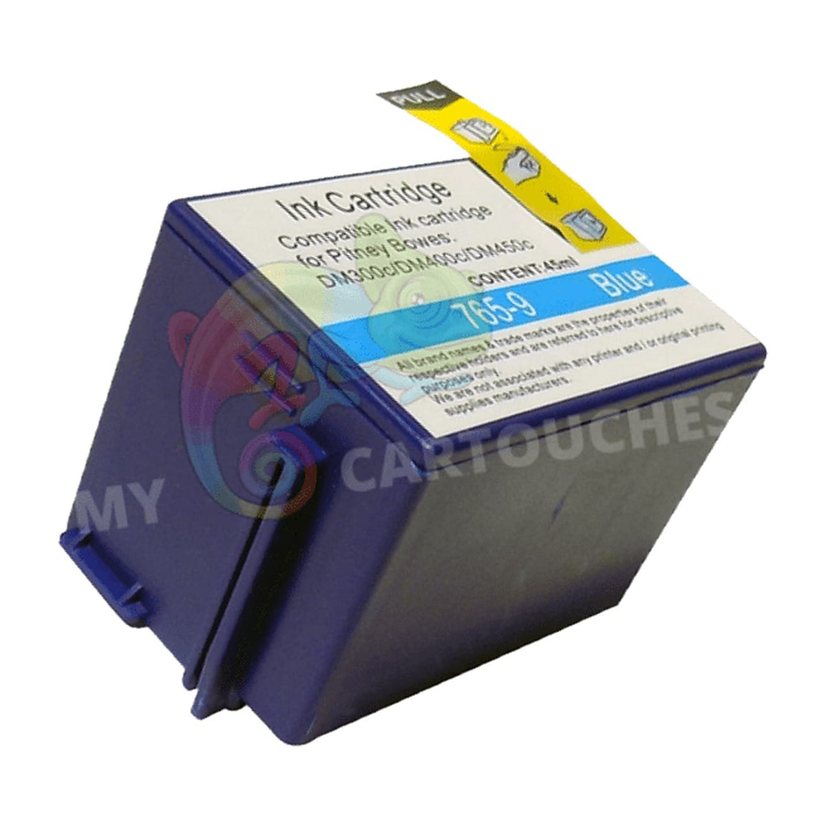 MyCartouches machine à affranchir Bleu / 45ml / 765-9BN Cartouche d'Encre Compatible Bleu Postal Pitney Bowes 765-9BN pour DM300C et DM400C