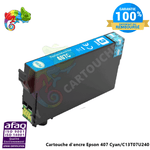 MyCartouches 🇫🇷 Jet d'encre Cartouche D'encre Epson ( Clavier ) 407 Cyan Epson C13T07U240 Compatible