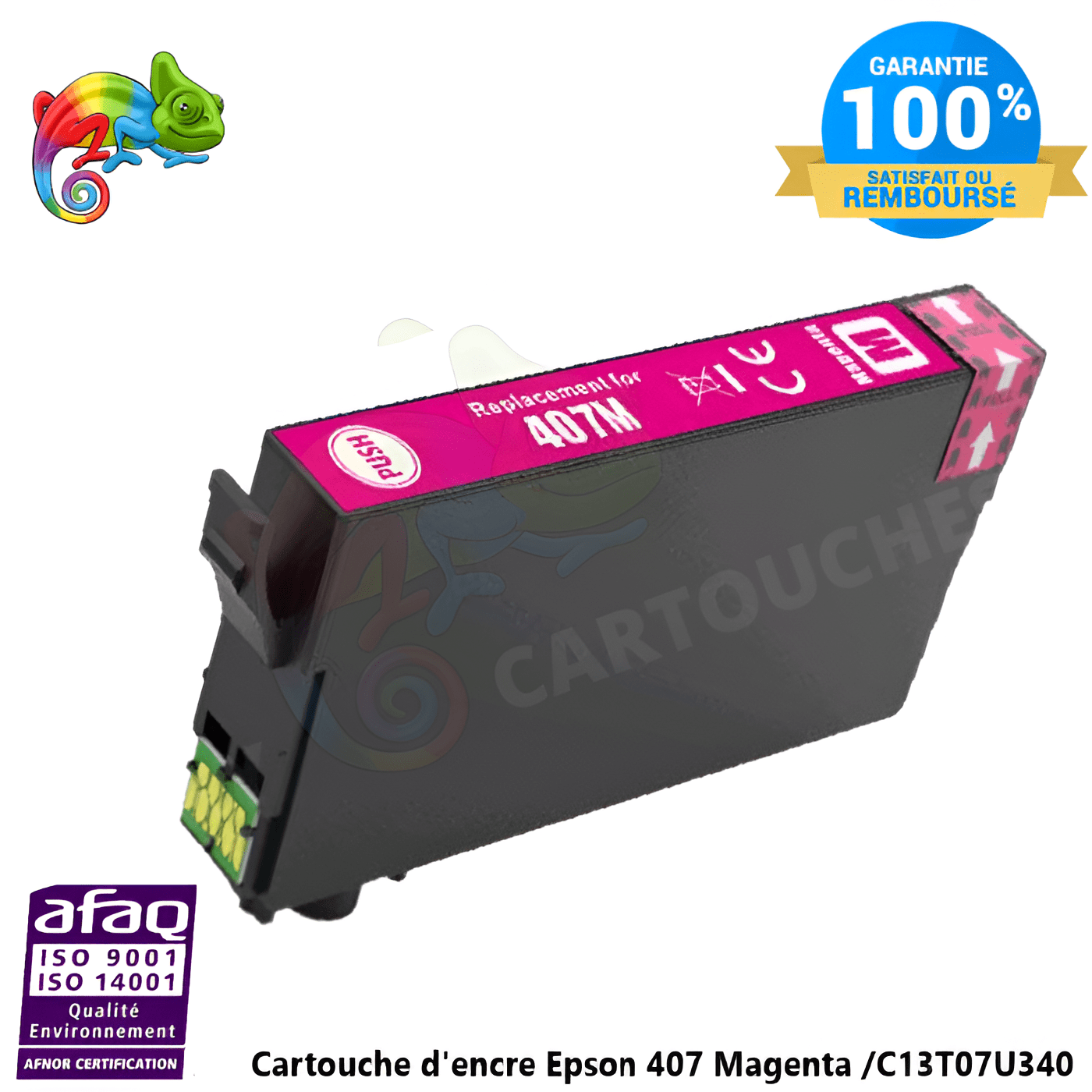 MyCartouches 🇫🇷 Jet d'encre Cartouche D'encre Epson ( Clavier ) 407  Magenta Epson ( C13T07U340 ) Compatible