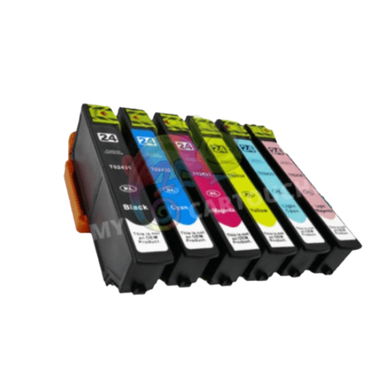 mycartouches Jet d'encre Cartouche D'encre  Epson  ( ELEPHANT ) 24XL Pack de 6 Cartouches Epson 24 Compatibles