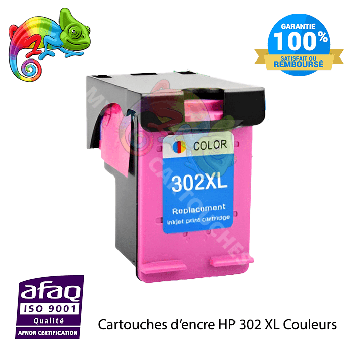 mycartouches ads Jet d'encre C/M/Y / 330 PAGES / 18 ML / H302CL Cartouche D'encre HP 302 XL Couleur Compatible