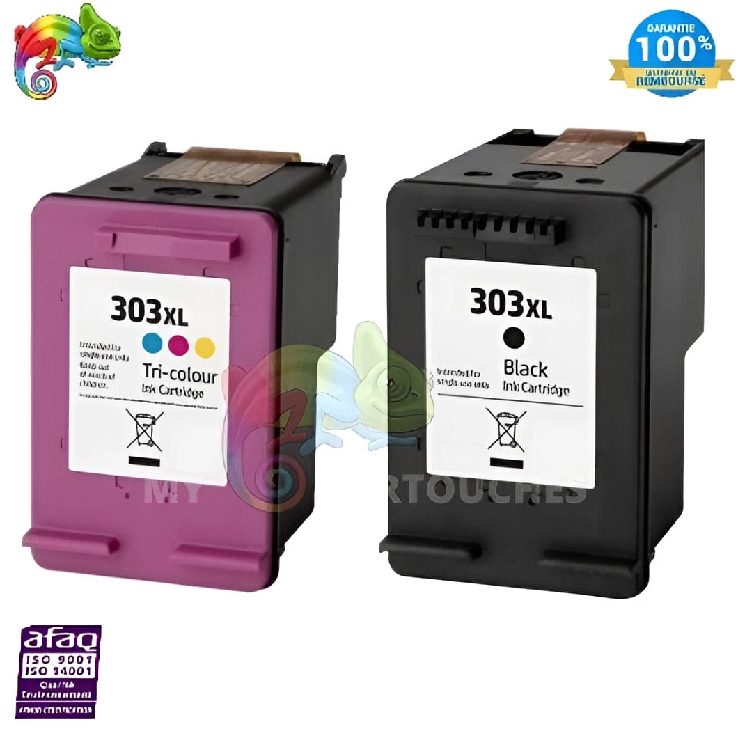 mycartouches ads Pack Cartouche D'encre HP 303 xl Pack de 2 Cartouches HP 303  Compatibles