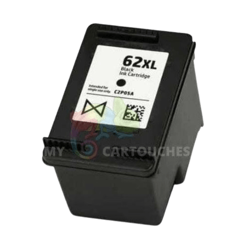 mycartouches ads Jet d'encre Black / 600 PAGES / 20 ML / H62BK  Cartouche D'encre HP 62 XL Black  Compatible