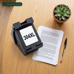 mycartouches ads Jet d'encre Black / 300 PAGES /20 ML / H304BK Cartouche HP 304 XL Noir — DeskJet 2620, Envy 5000