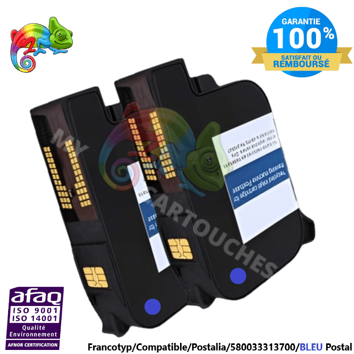 MyCartouches machine à affranchir Bleu / 42ml / Francotyp Postalia Ultimail 580033313700 Cartouche Jet d'Encre Bleu Postal Compatible Francotyp-Postalia Ultimail
