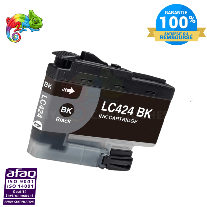 My Cartouches Jet d'encre Noir / 750 Pages Cartouches d'encre BrotherLc-424 Noir   Compatible brother DCP-J1200DW