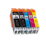 mycartouches Pack B/C/M/Y Cartouches D'encre Canon PG-570 / CLI-571 XL Pack de 5 Cartouches Canon PG-570/CLI-571 Compatibles