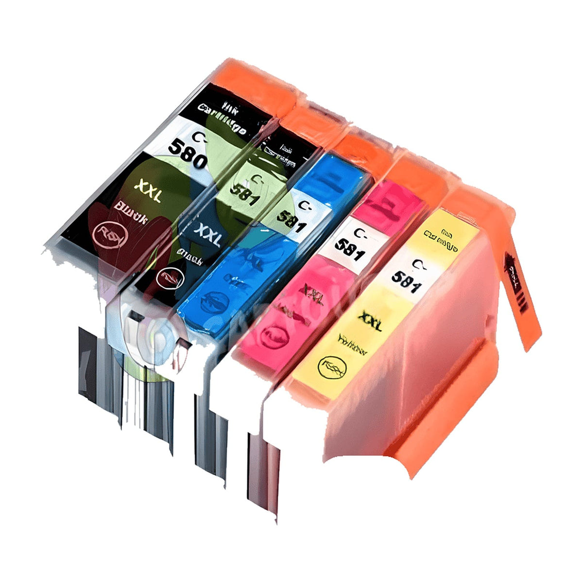 mycartouches Pack B/C/M/Y Cartouches D'encre Canon PG-580 / CLI-581 XL Pack de 5 Cartouches