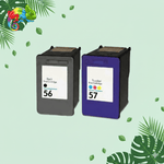 mycartouches ads Pack Black Cartouches D'encre HP 56/57 Pack de 2 Cartouches HP Compatible
