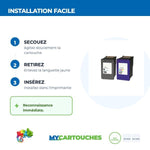 mycartouches ads Pack Black Cartouches D'encre HP 56/57 Pack de 2 Cartouches HP Compatible
