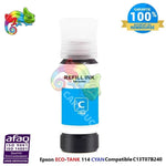 mycartouches eco-tank Flacon d'encre Epson ECO-TANK 114 Cyan (C13T07B240) Compatible