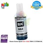 MyCartouches 🇫🇷 eco-tank Flacon d'encre Epson ECO-TANK T6641 Noir  (C13T66414A) Compatible