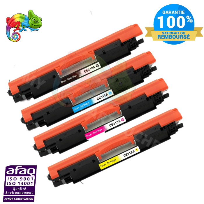 mycartouches Pack B/C/M/Y HP 126 A - Pack De 4 Toners CE310A/11A/12A/13A HP Compatibles