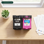 mycartouches ads Pack C/M/Y Pack 2 Cartouches HP 302 XL Noir + Couleur: DeskJet 2130, Envy 4520, OfficeJet 3830