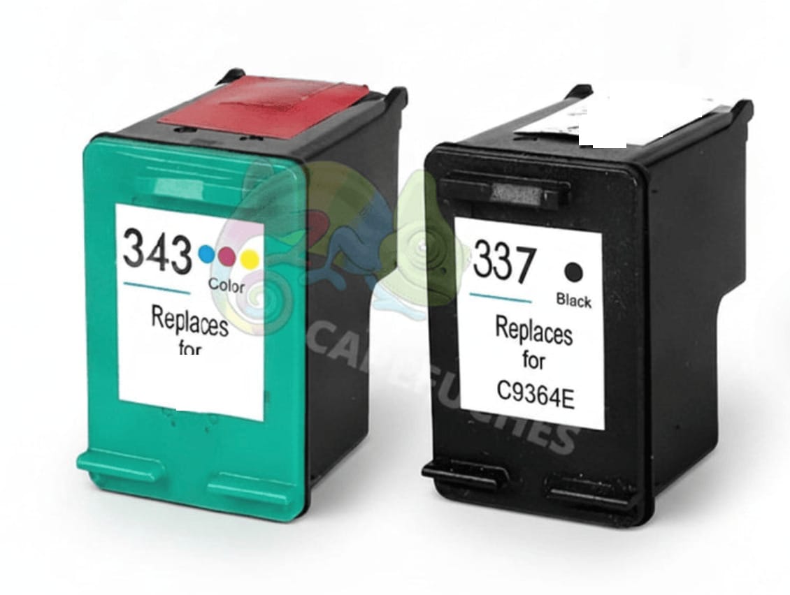 mycartouches ads Pack C/M/Y Pack 2 Cartouches HP 337 Noir HP 343 Couleur — Photosmart C4180, DeskJet 5940