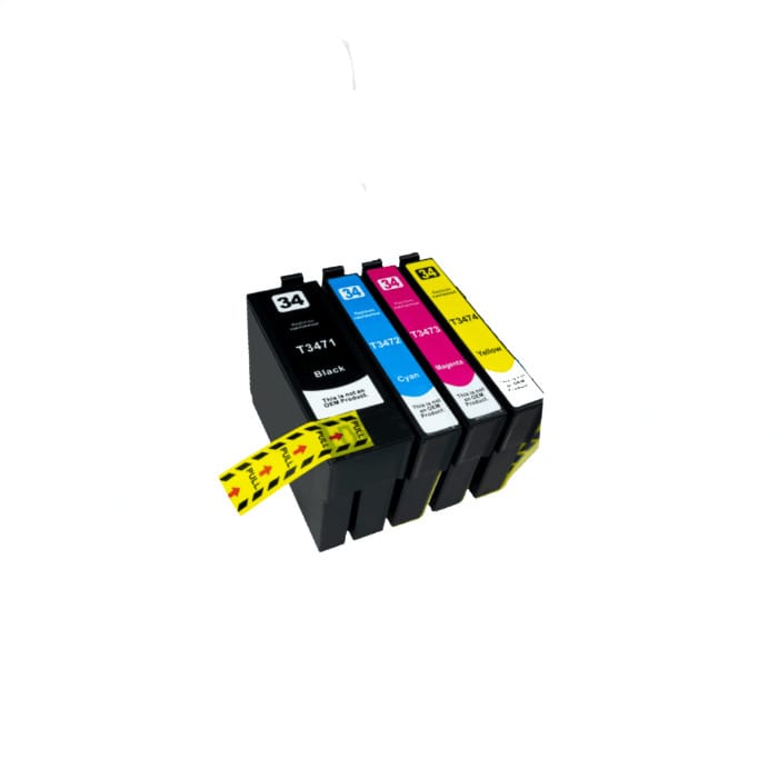 My Cartouches Jet d'encre Pack 4 Couleurs / XL (Pack) / PACK-COMP-34XL-4C Pack 4 Cartouches Epson 34XL BCMY: WorkForce Pro WF-3720, WF-3725DWF